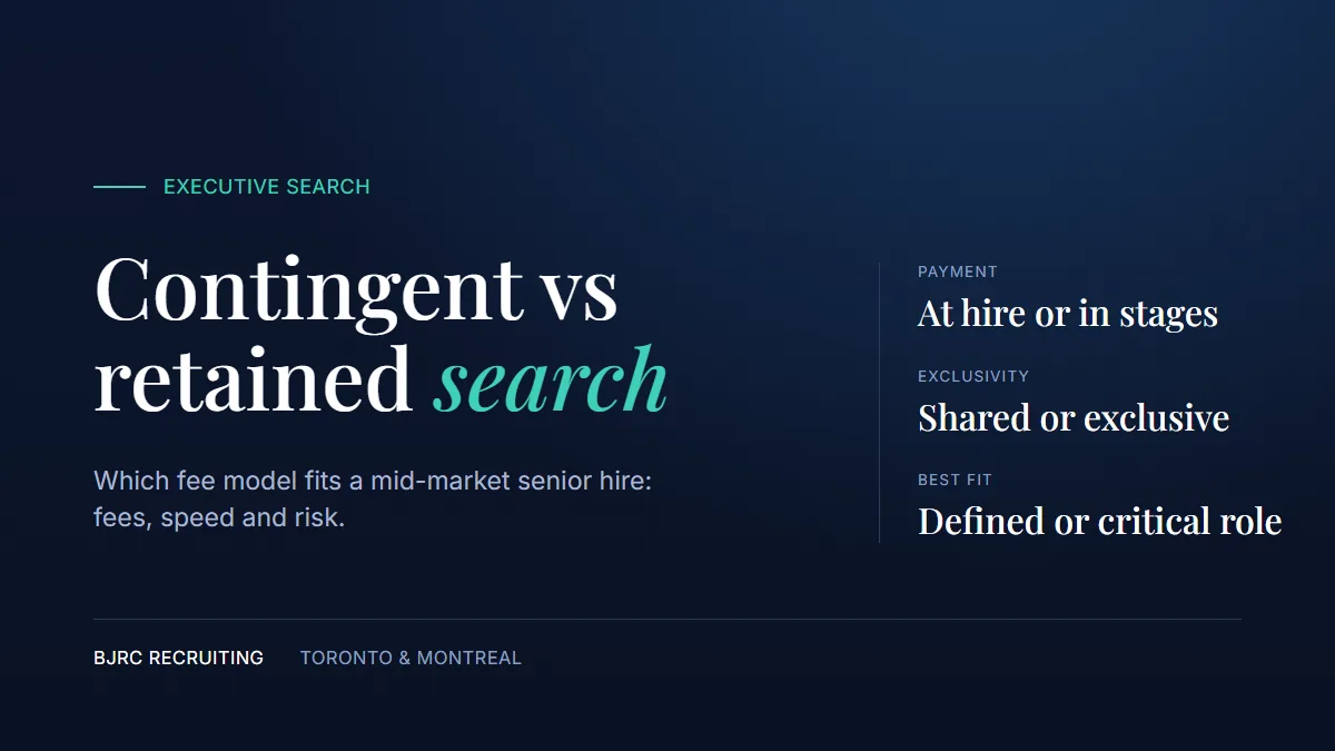 Contingent vs retained search: pay for the work or pay for the result