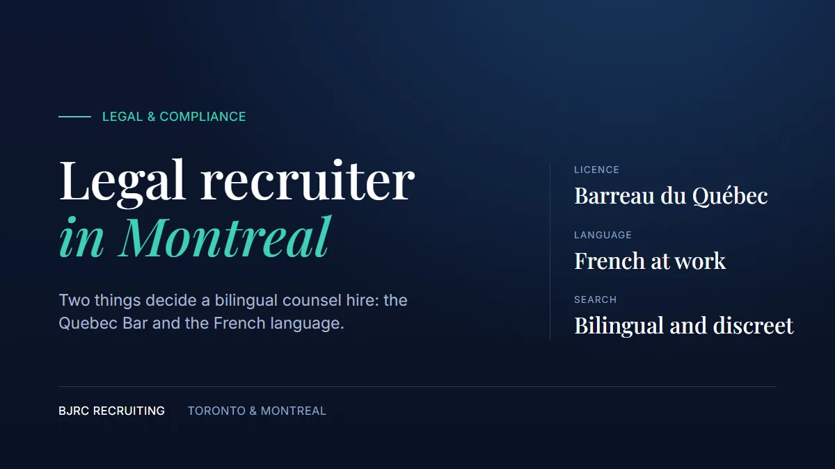 Legal recruiter in Montreal: the Quebec Bar and the French language decide who can take the seat